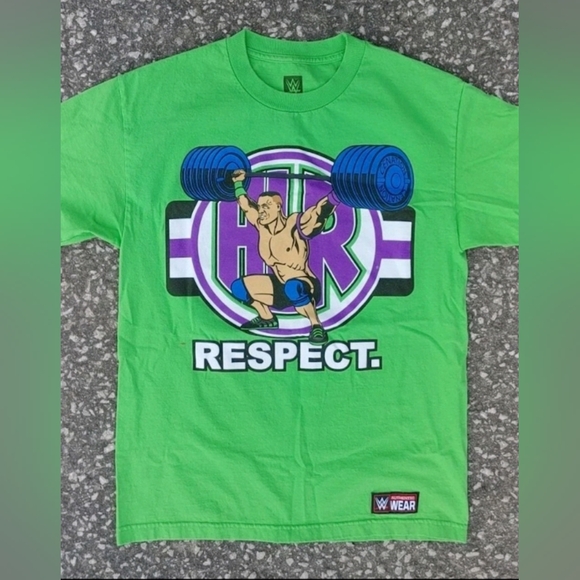 Vtg 2018 WWE Authentic John Cena Never Give Up Neon Green T-Shirt Size (M) - Picture 4 of 5